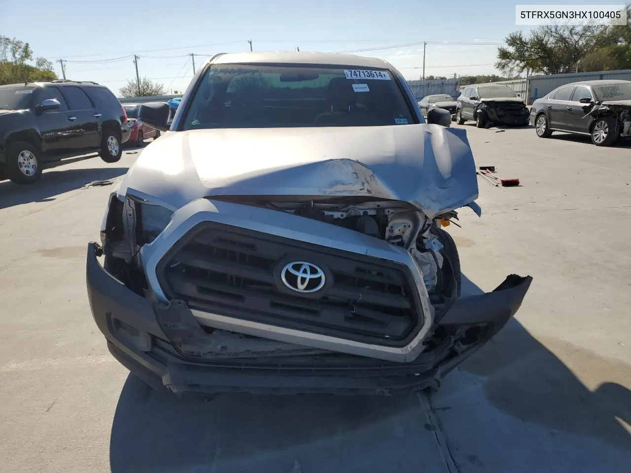 2017 Toyota Tacoma Access Cab VIN: 5TFRX5GN3HX100405 Lot: 74713614