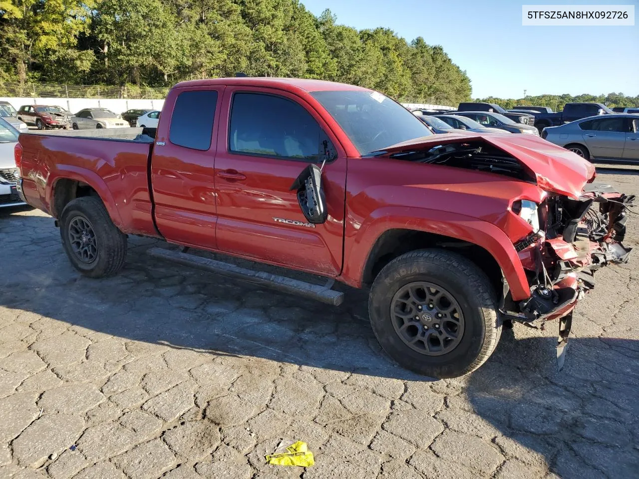 2017 Toyota Tacoma Access Cab VIN: 5TFSZ5AN8HX092726 Lot: 75267914