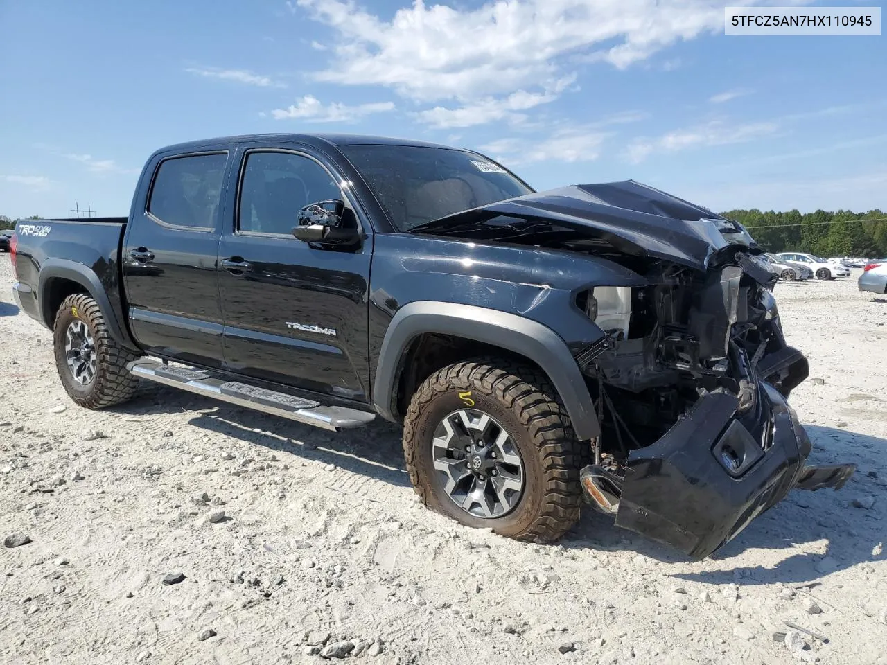 2017 Toyota Tacoma Double Cab VIN: 5TFCZ5AN7HX110945 Lot: 75543094