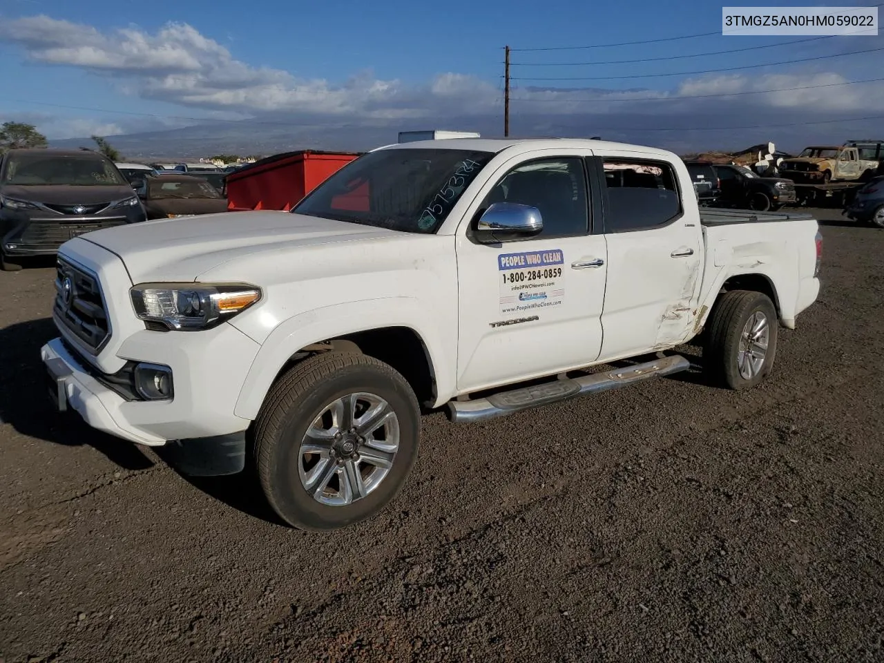 2017 Toyota Tacoma Double Cab VIN: 3TMGZ5AN0HM059022 Lot: 75753184