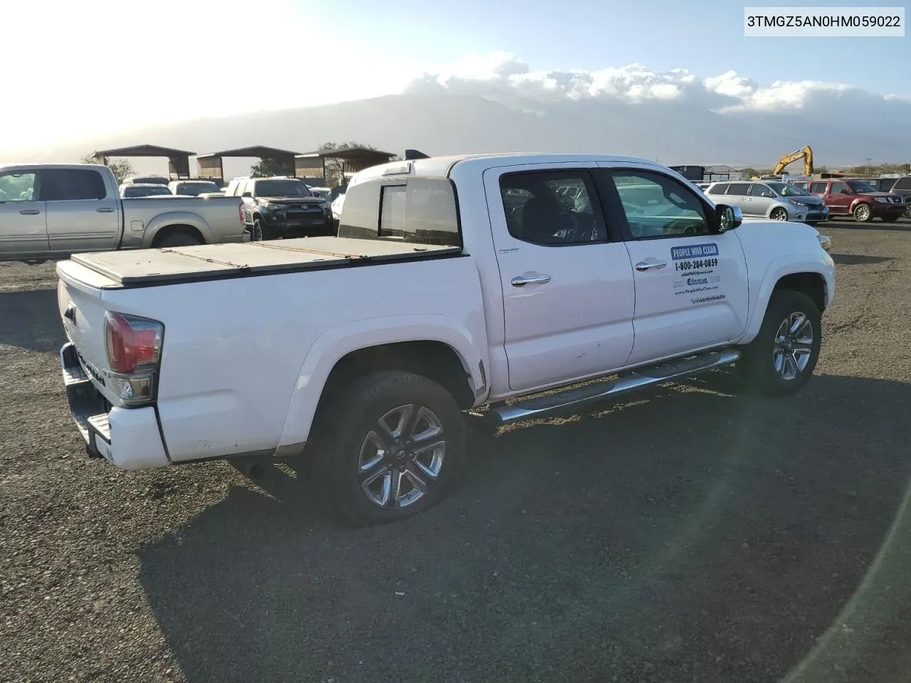 2017 Toyota Tacoma Double Cab VIN: 3TMGZ5AN0HM059022 Lot: 75753184