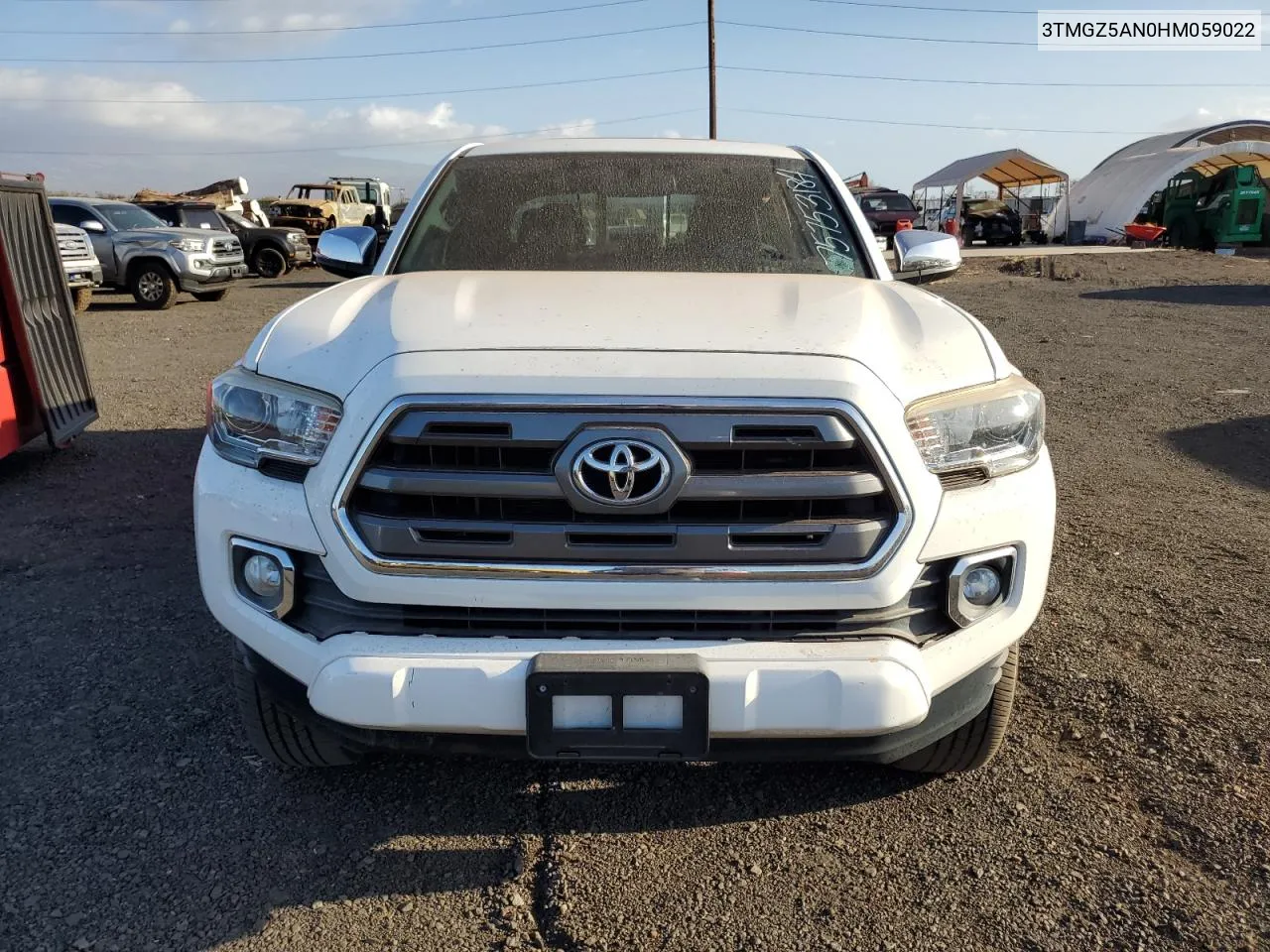 2017 Toyota Tacoma Double Cab VIN: 3TMGZ5AN0HM059022 Lot: 75753184