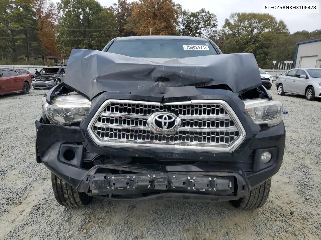 2017 Toyota Tacoma Double Cab VIN: 5TFCZ5ANXHX105478 Lot: 75882474