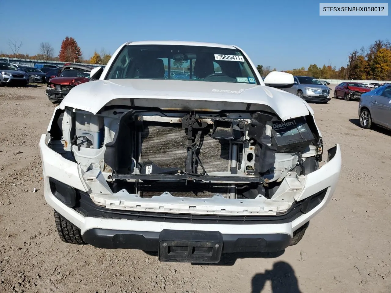 2017 Toyota Tacoma Access Cab VIN: 5TFSX5EN8HX058012 Lot: 76805414