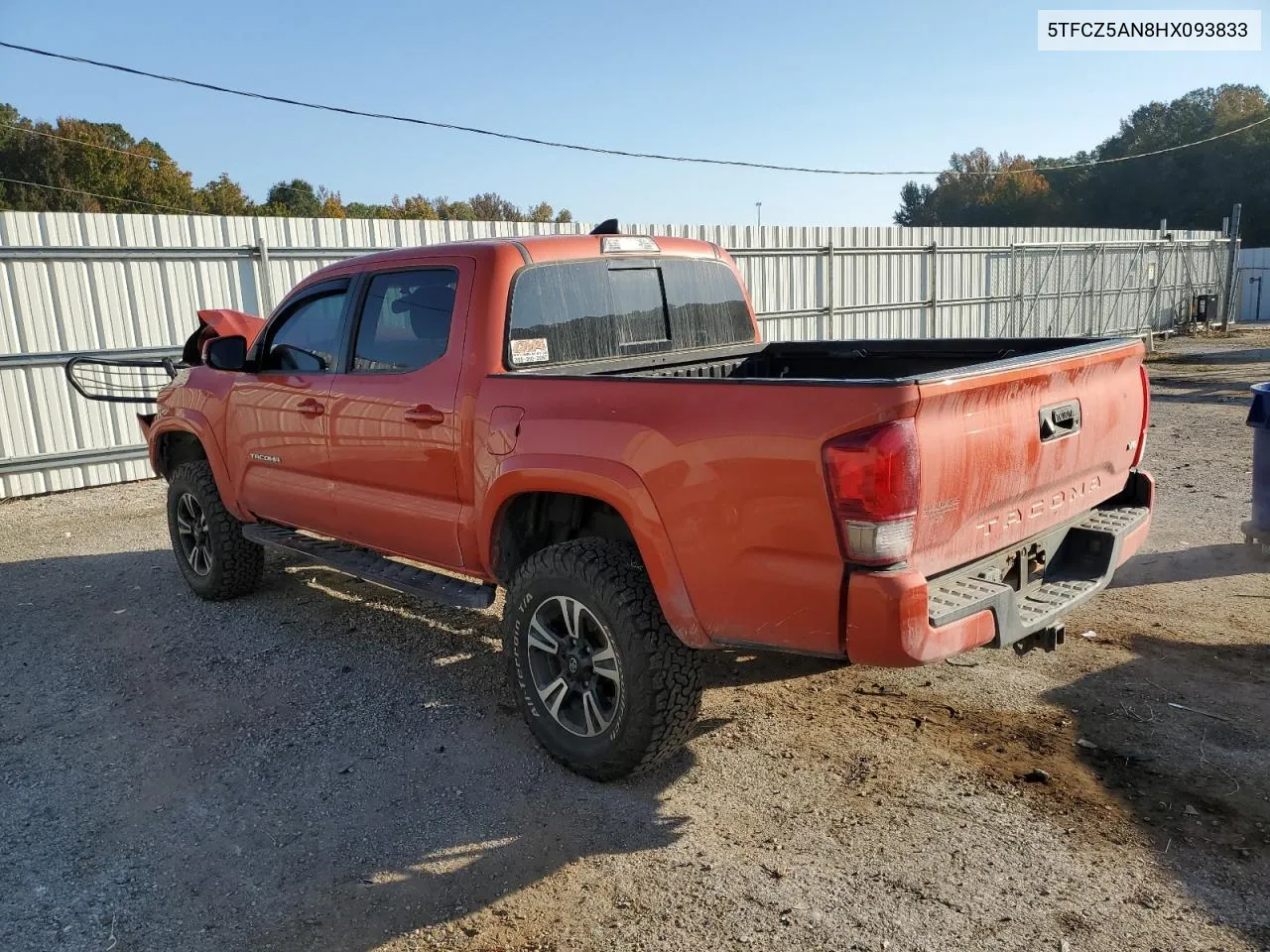 2017 Toyota Tacoma Double Cab VIN: 5TFCZ5AN8HX093833 Lot: 77194784