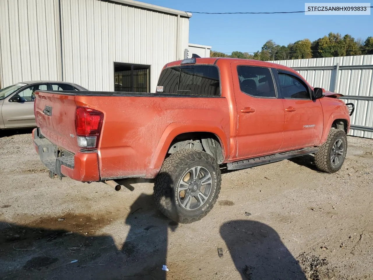 2017 Toyota Tacoma Double Cab VIN: 5TFCZ5AN8HX093833 Lot: 77194784