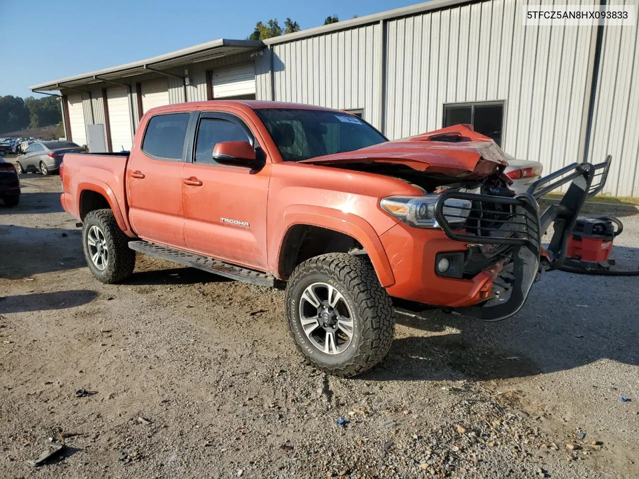 2017 Toyota Tacoma Double Cab VIN: 5TFCZ5AN8HX093833 Lot: 77194784