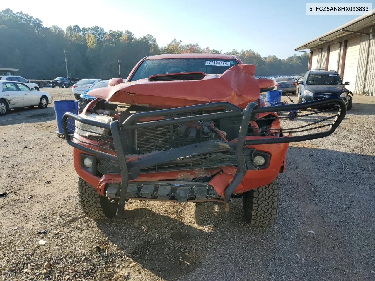 2017 Toyota Tacoma Double Cab VIN: 5TFCZ5AN8HX093833 Lot: 77194784