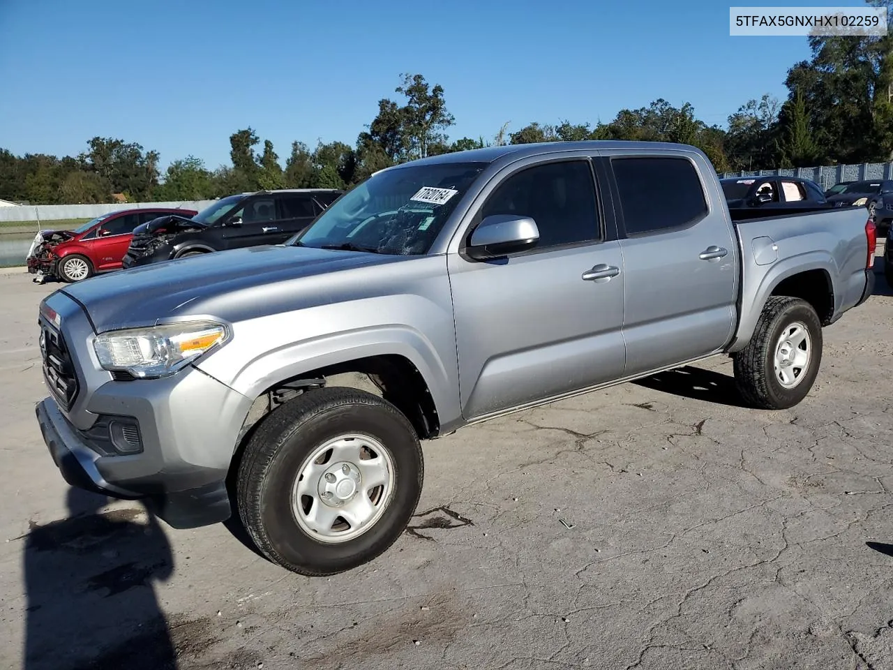 2017 Toyota Tacoma Double Cab VIN: 5TFAX5GNXHX102259 Lot: 77620164