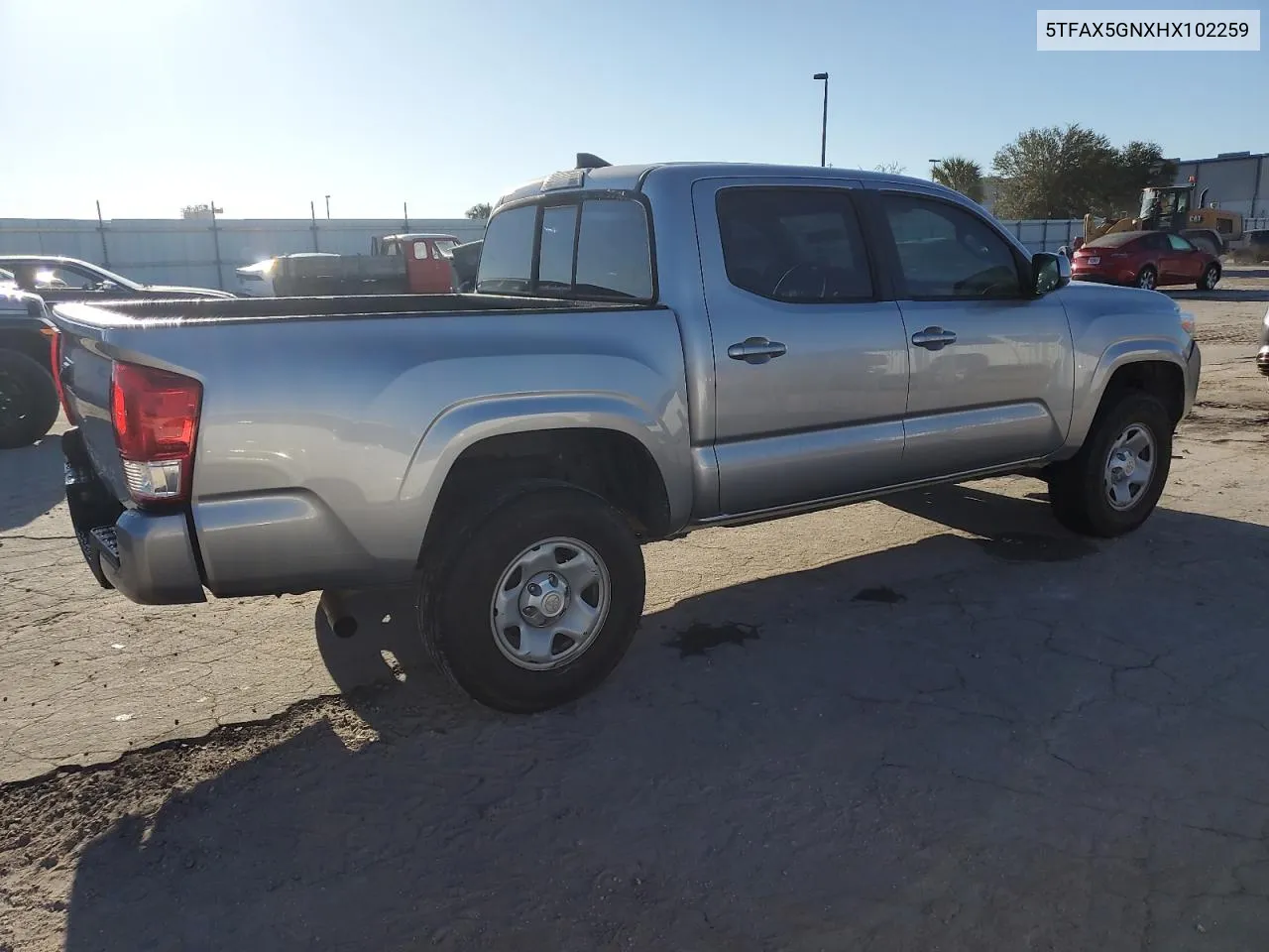 2017 Toyota Tacoma Double Cab VIN: 5TFAX5GNXHX102259 Lot: 77620164