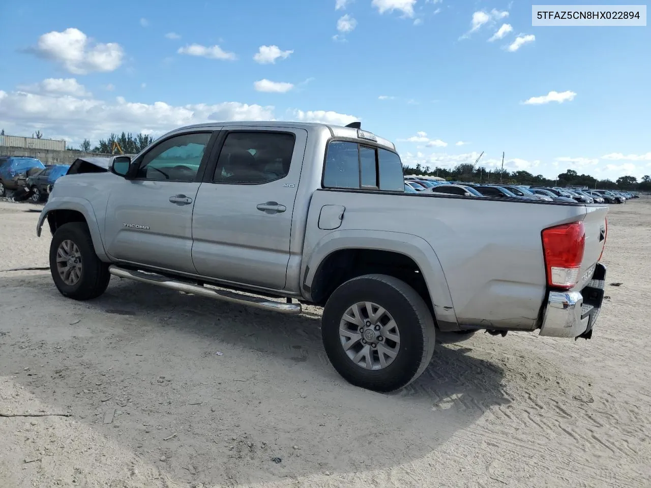 2017 Toyota Tacoma Double Cab VIN: 5TFAZ5CN8HX022894 Lot: 77799874