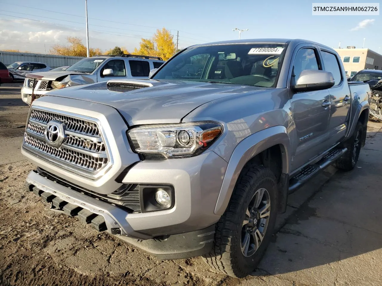 2017 Toyota Tacoma Double Cab VIN: 3TMCZ5AN9HM062726 Lot: 77890004