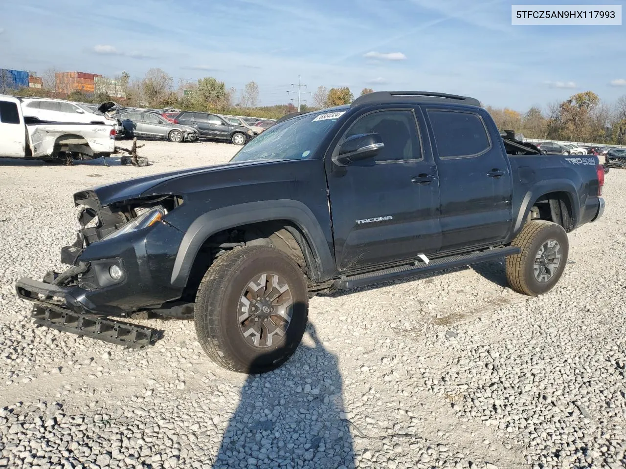 2017 Toyota Tacoma Double Cab VIN: 5TFCZ5AN9HX117993 Lot: 78334324