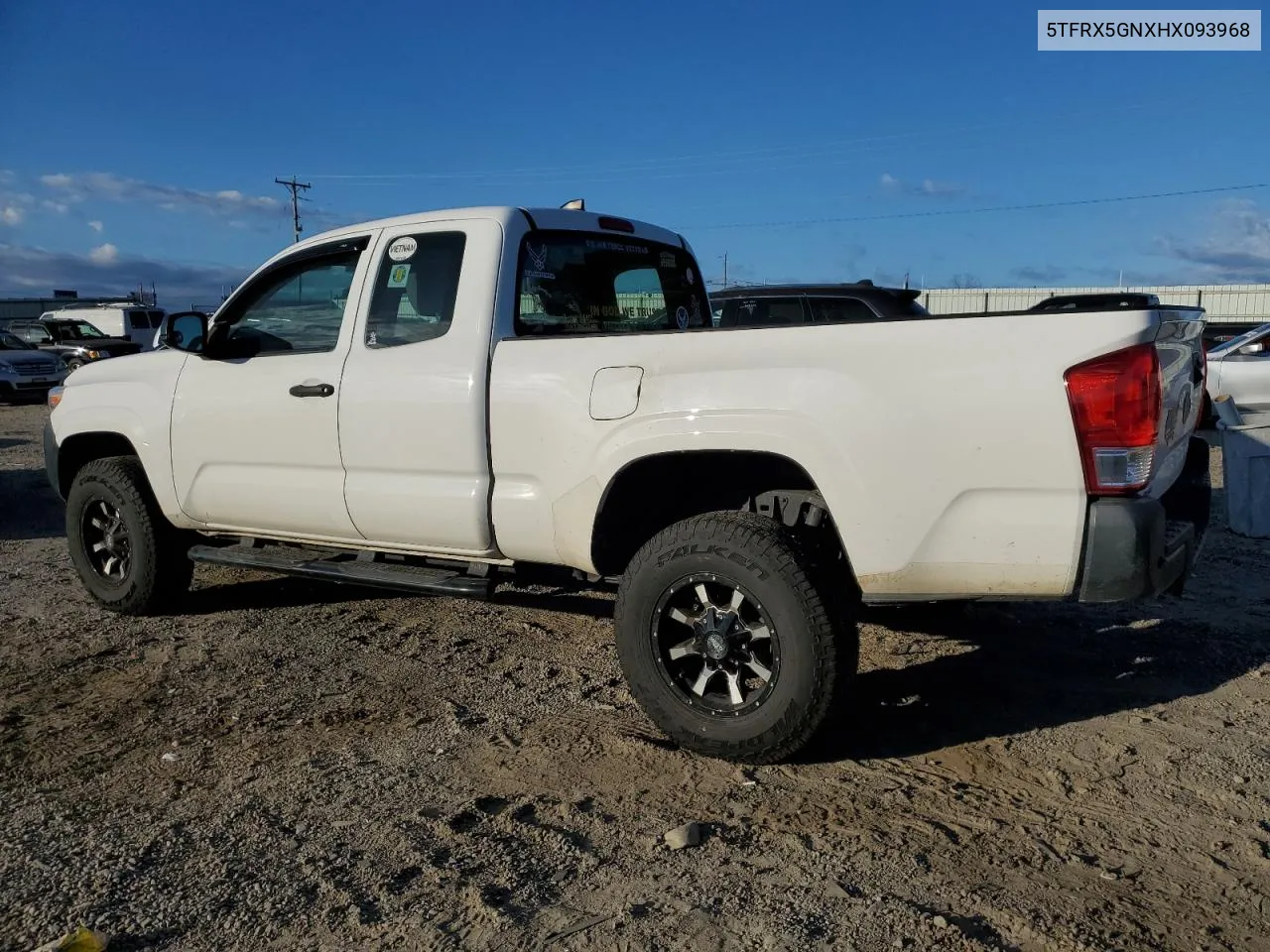 2017 Toyota Tacoma Access Cab VIN: 5TFRX5GNXHX093968 Lot: 78957624