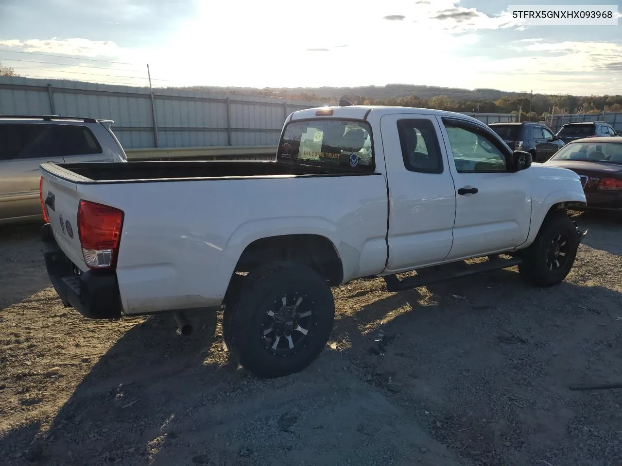 2017 Toyota Tacoma Access Cab VIN: 5TFRX5GNXHX093968 Lot: 78957624