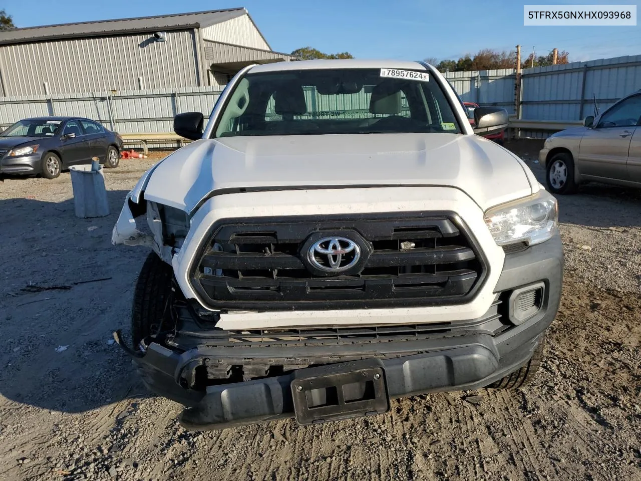 2017 Toyota Tacoma Access Cab VIN: 5TFRX5GNXHX093968 Lot: 78957624