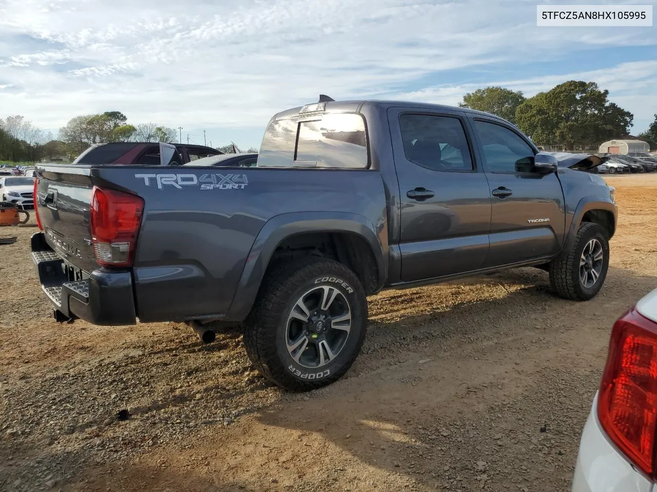 2017 Toyota Tacoma Double Cab VIN: 5TFCZ5AN8HX105995 Lot: 79242754