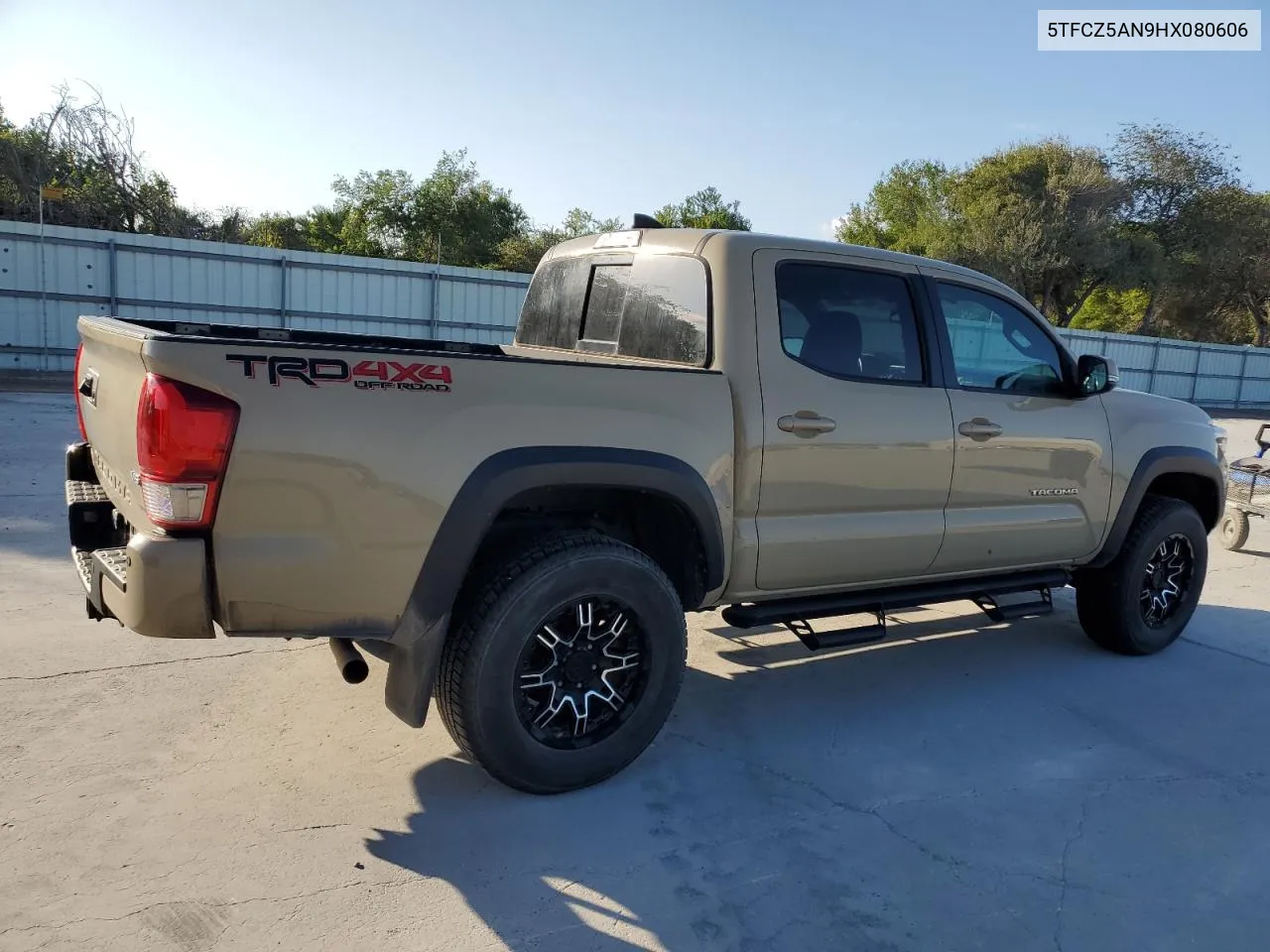 2017 Toyota Tacoma Double Cab VIN: 5TFCZ5AN9HX080606 Lot: 80075654