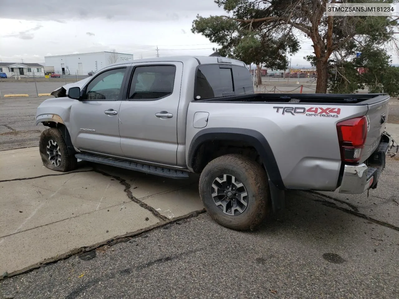 2018 Toyota Tacoma Double Cab VIN: 3TMCZ5AN5JM181234 Lot: 45249443