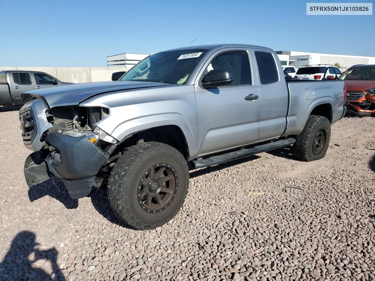 5TFRX5GN1JX103826 2018 Toyota Tacoma Access Cab