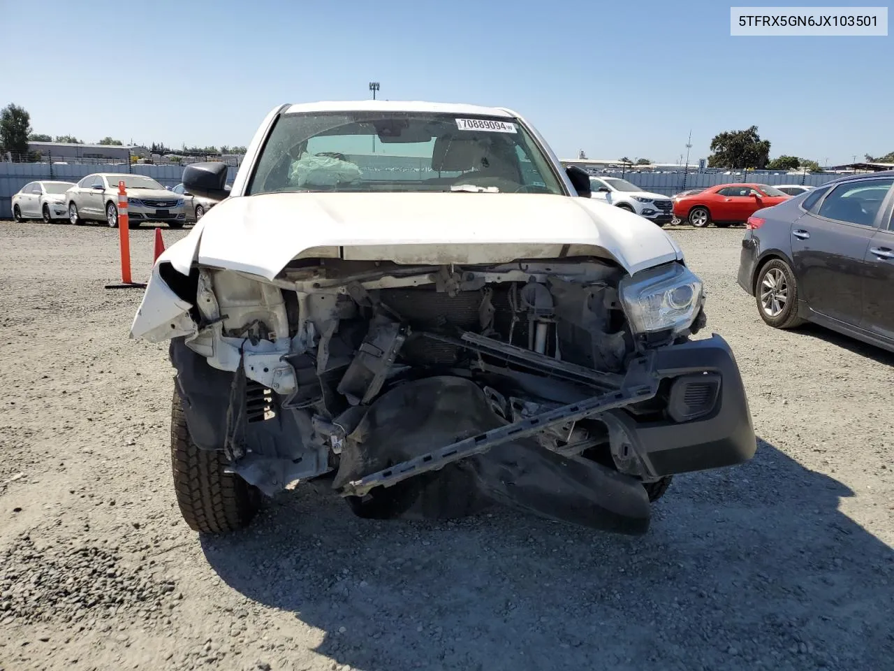 2018 Toyota Tacoma Access Cab VIN: 5TFRX5GN6JX103501 Lot: 70889094