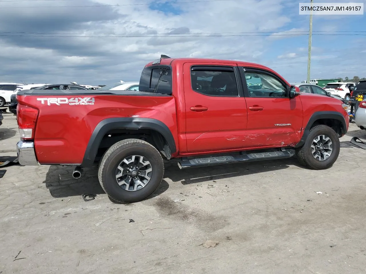 2018 Toyota Tacoma Double Cab VIN: 3TMCZ5AN7JM149157 Lot: 71363394