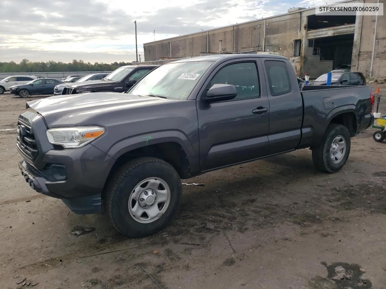 2018 Toyota Tacoma Access Cab VIN: 5TFSX5EN0JX060259 Lot: 71722164