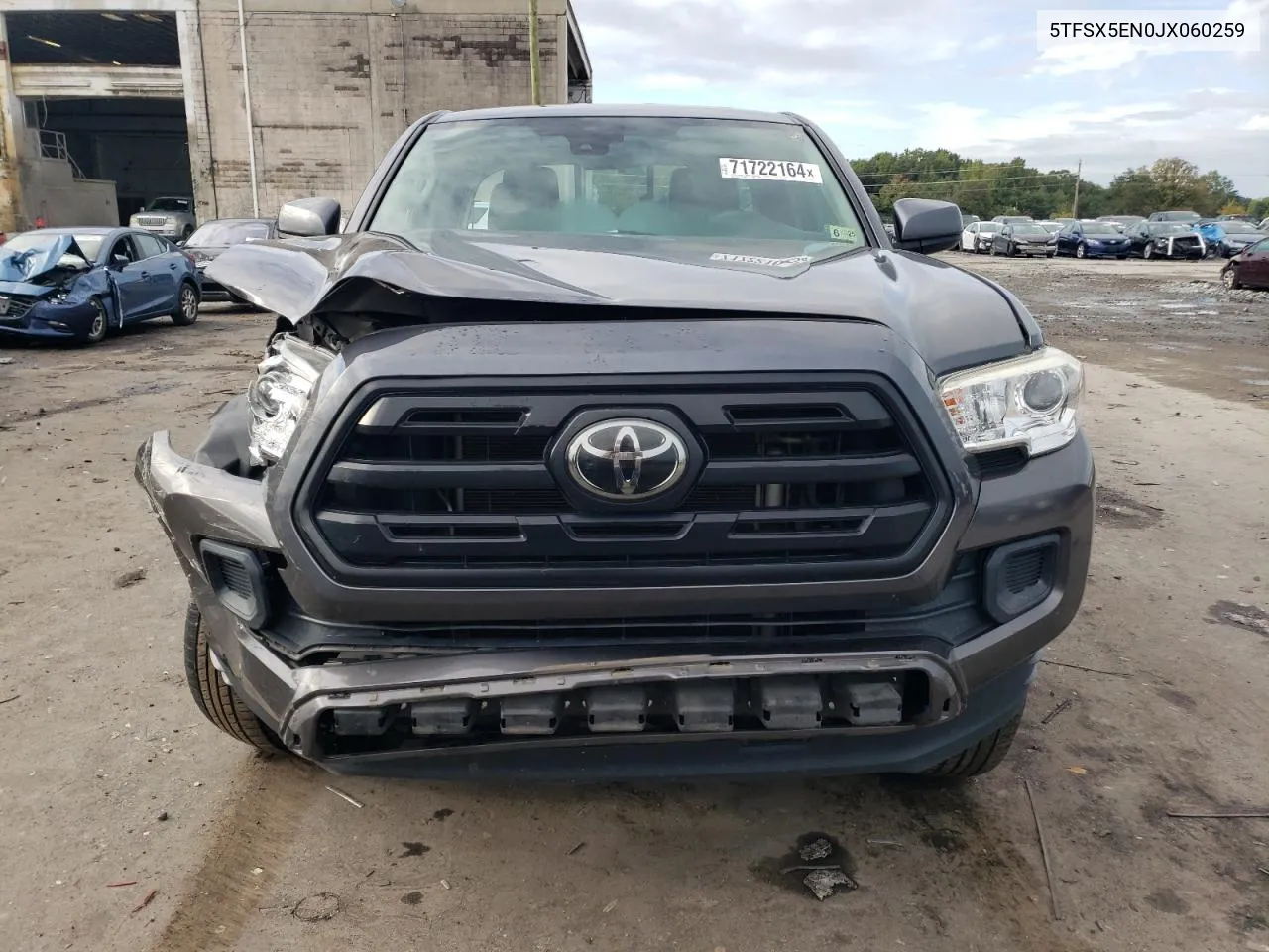 2018 Toyota Tacoma Access Cab VIN: 5TFSX5EN0JX060259 Lot: 71722164