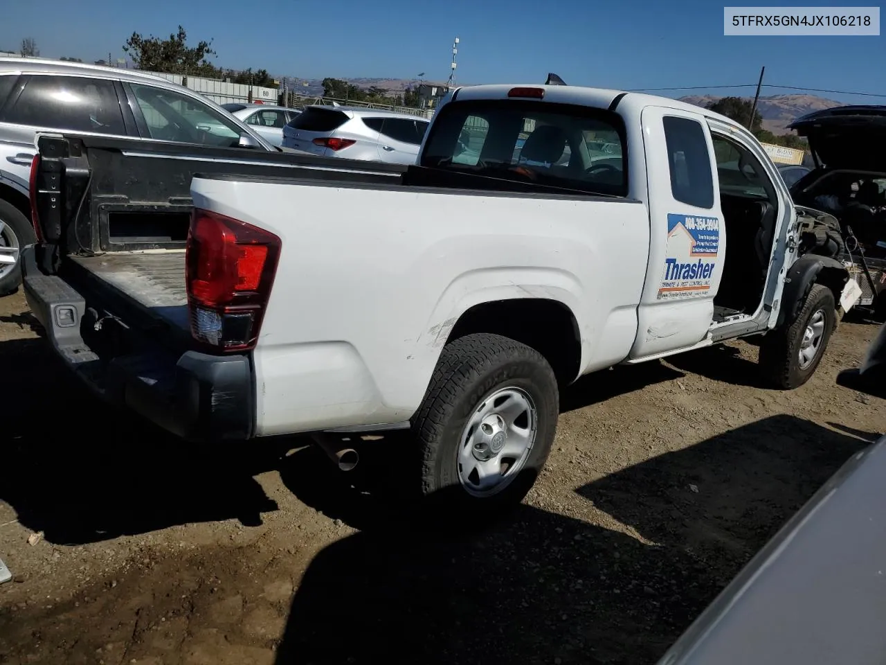 5TFRX5GN4JX106218 2018 Toyota Tacoma Access Cab