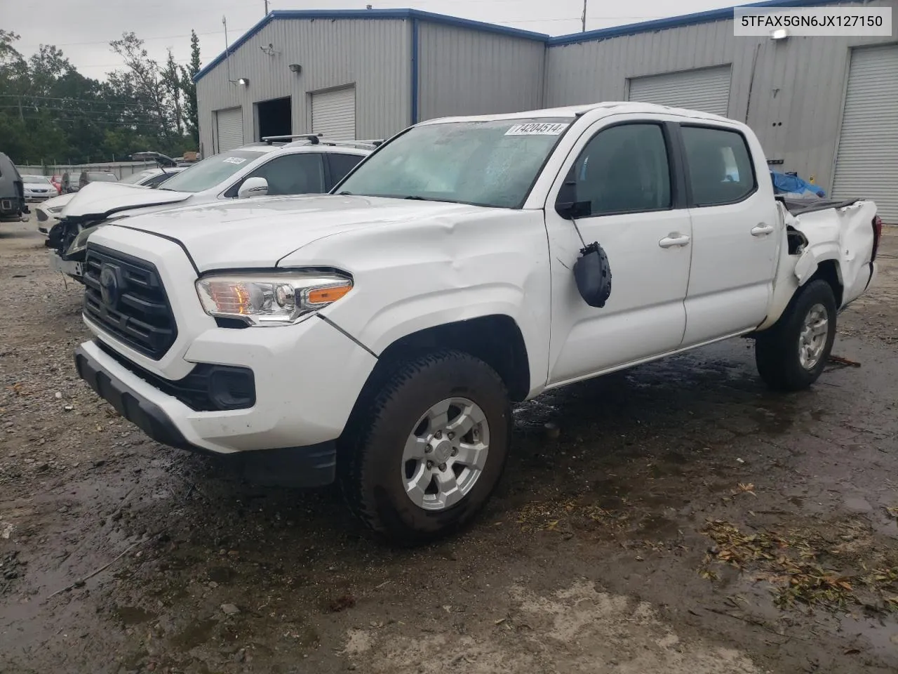 2018 Toyota Tacoma Double Cab VIN: 5TFAX5GN6JX127150 Lot: 74204514