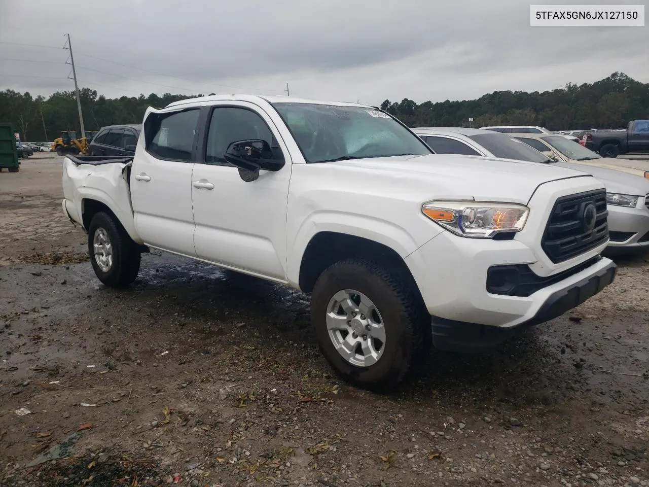 2018 Toyota Tacoma Double Cab VIN: 5TFAX5GN6JX127150 Lot: 74204514