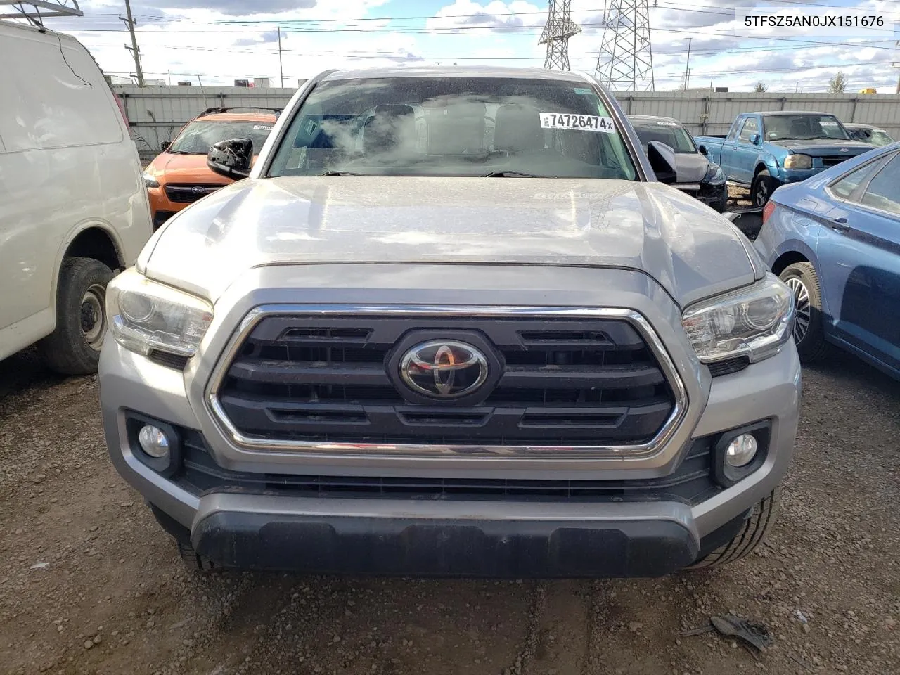 2018 Toyota Tacoma Access Cab VIN: 5TFSZ5AN0JX151676 Lot: 74726474