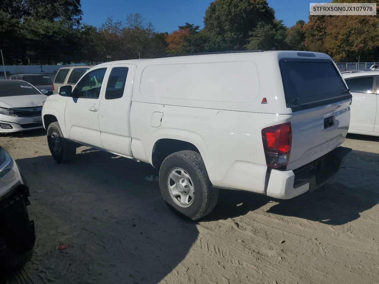 5TFRX5GN0JX107978 2018 Toyota Tacoma Access Cab