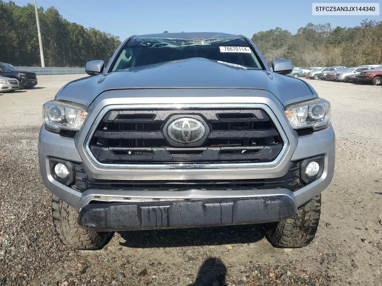 2018 Toyota Tacoma Double Cab VIN: 5TFCZ5AN3JX144340 Lot: 76670114