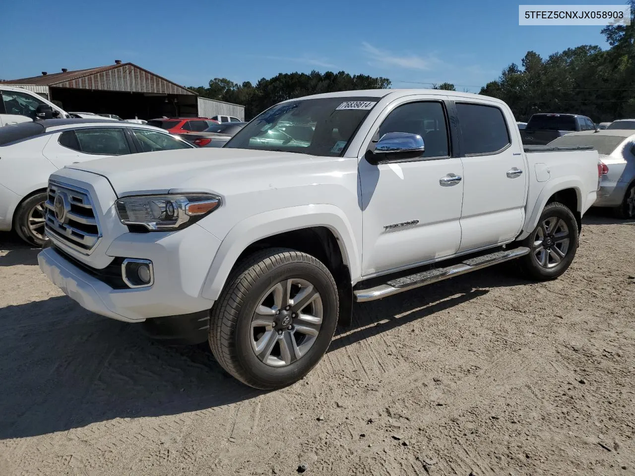 2018 Toyota Tacoma Double Cab VIN: 5TFEZ5CNXJX058903 Lot: 76839814