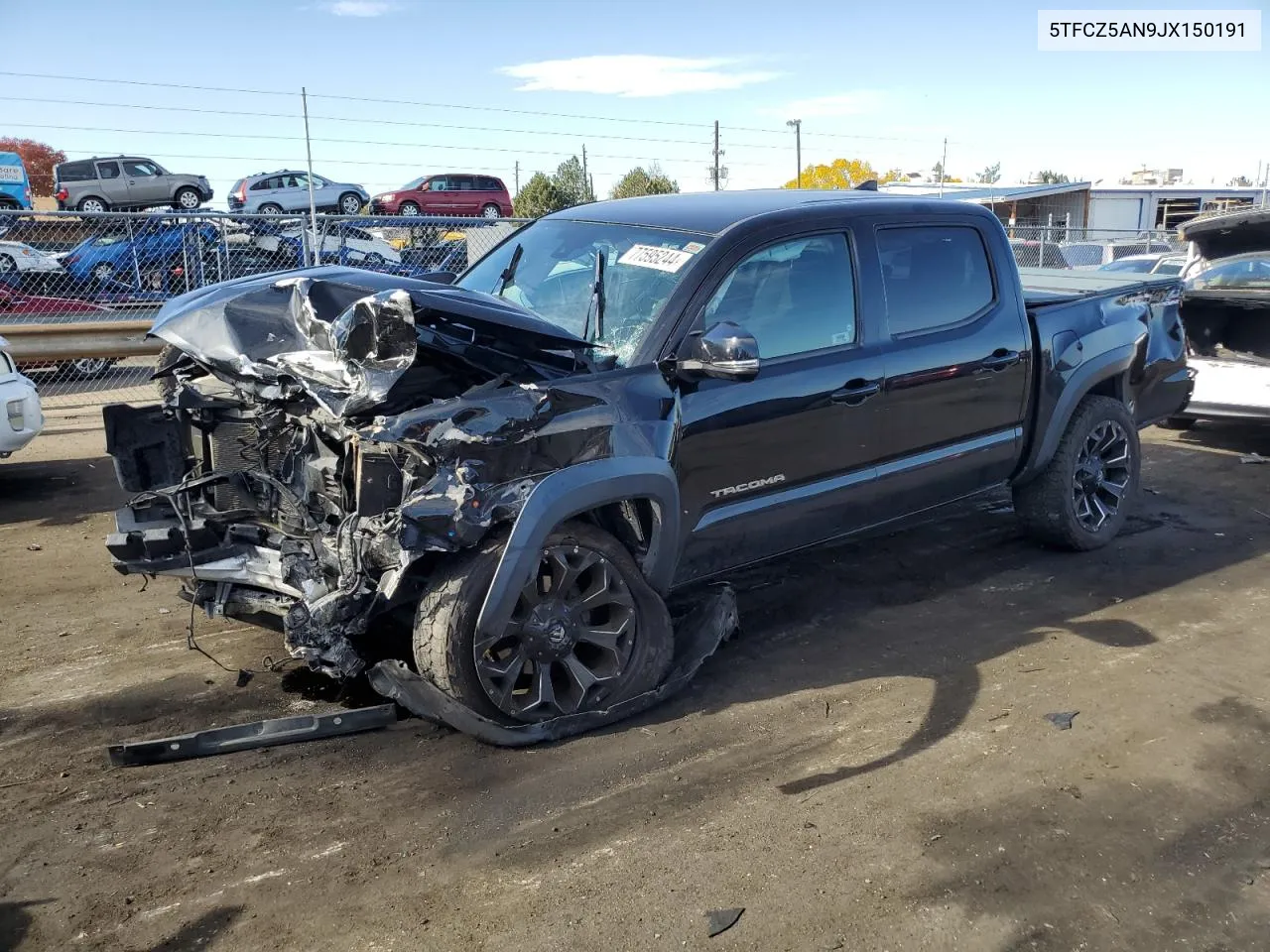 2018 Toyota Tacoma Double Cab VIN: 5TFCZ5AN9JX150191 Lot: 77595244