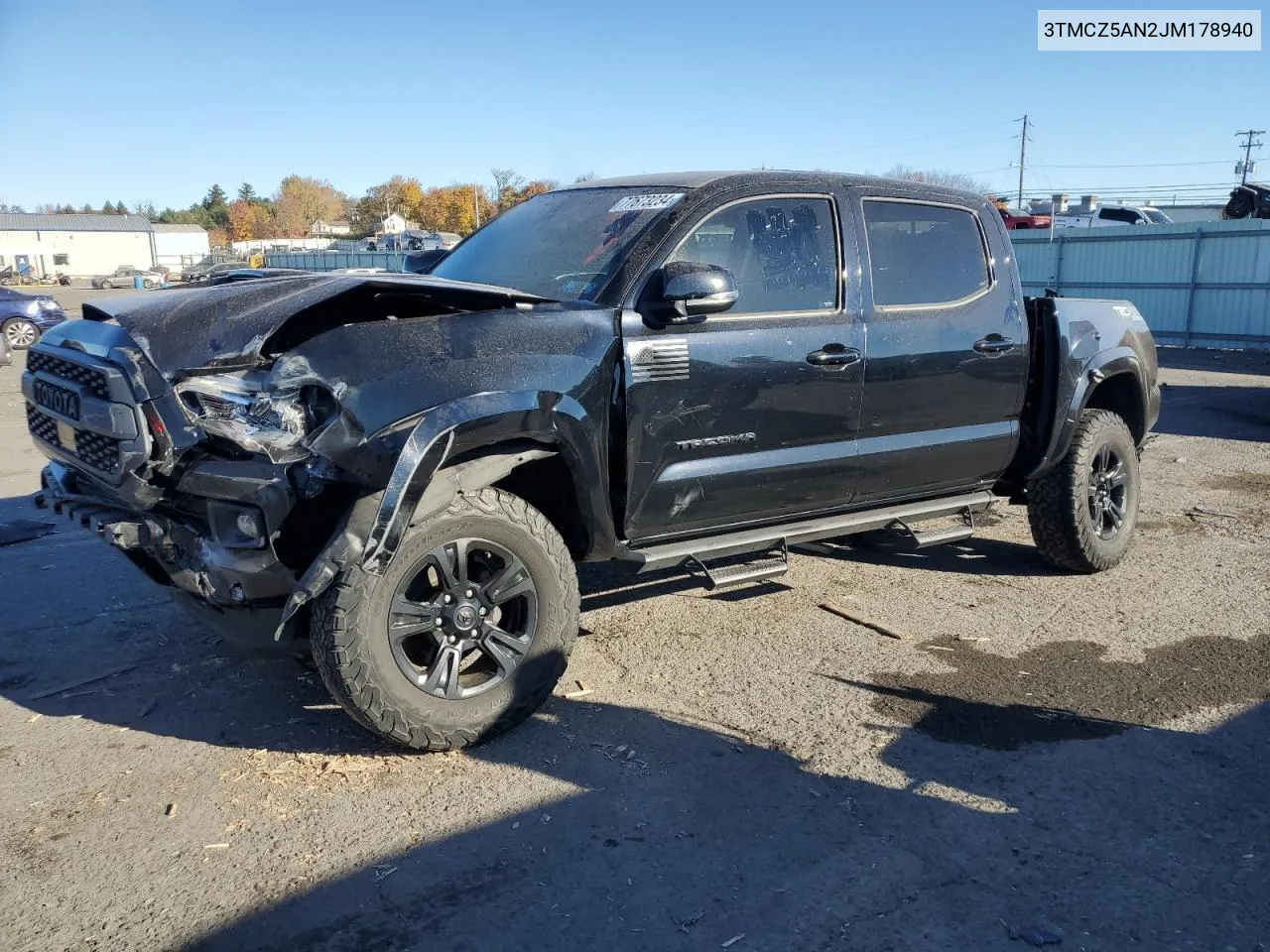 2018 Toyota Tacoma Double Cab VIN: 3TMCZ5AN2JM178940 Lot: 77673234