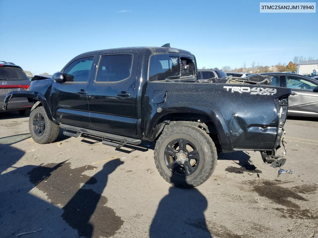 2018 Toyota Tacoma Double Cab VIN: 3TMCZ5AN2JM178940 Lot: 77673234