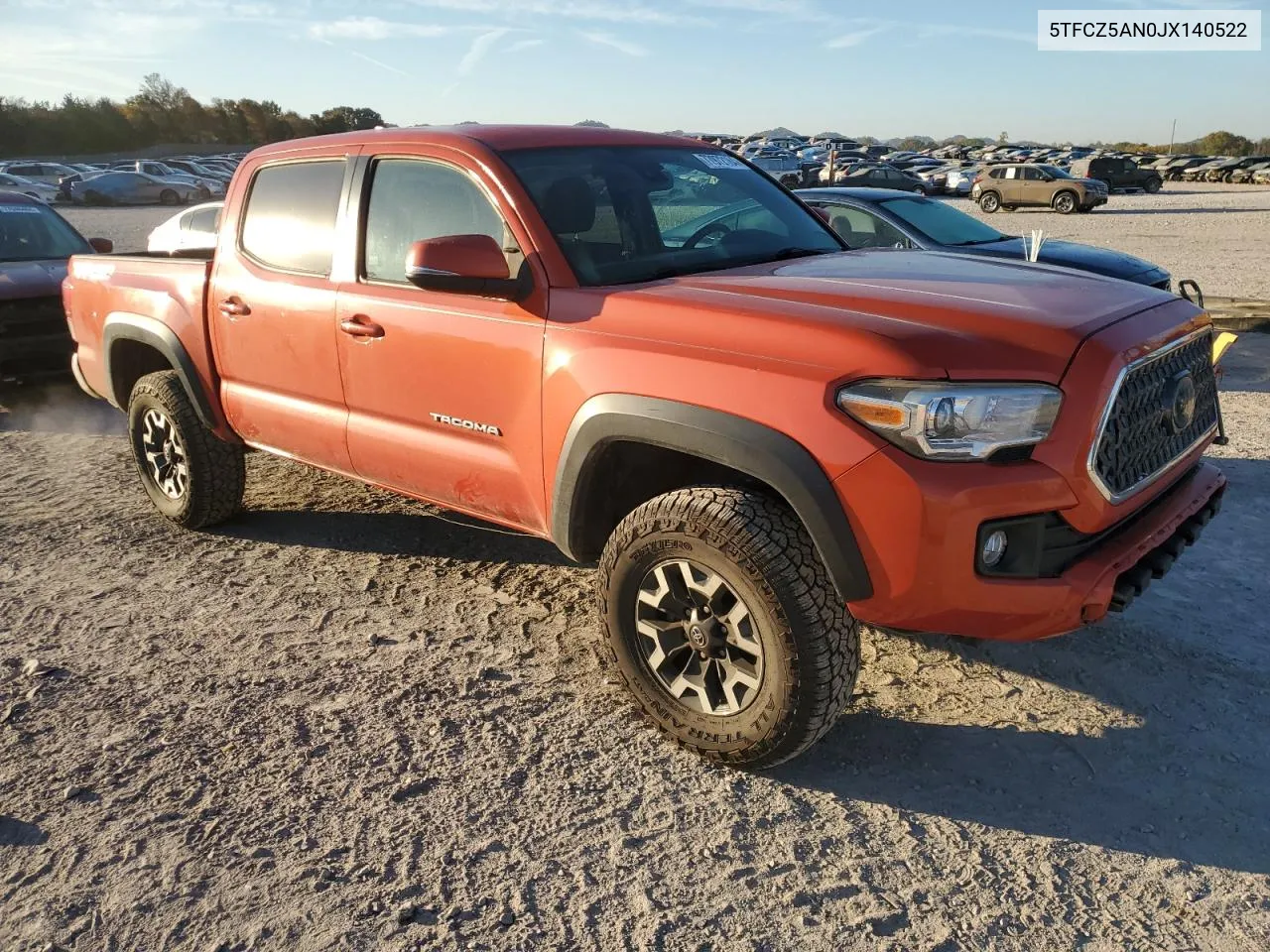 2018 Toyota Tacoma Double Cab VIN: 5TFCZ5AN0JX140522 Lot: 77972184