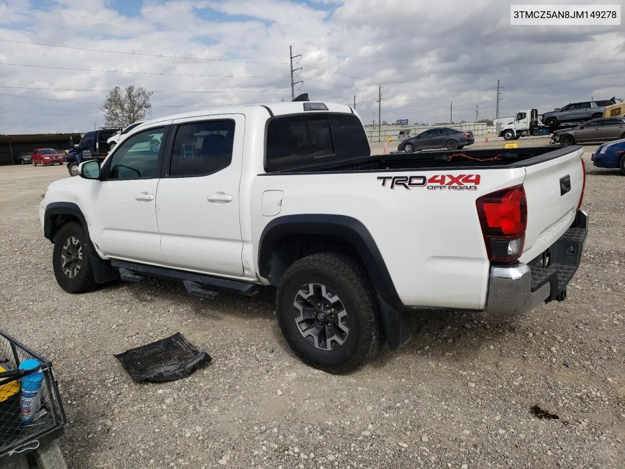 2018 Toyota Tacoma Double Cab VIN: 3TMCZ5AN8JM149278 Lot: 78377444