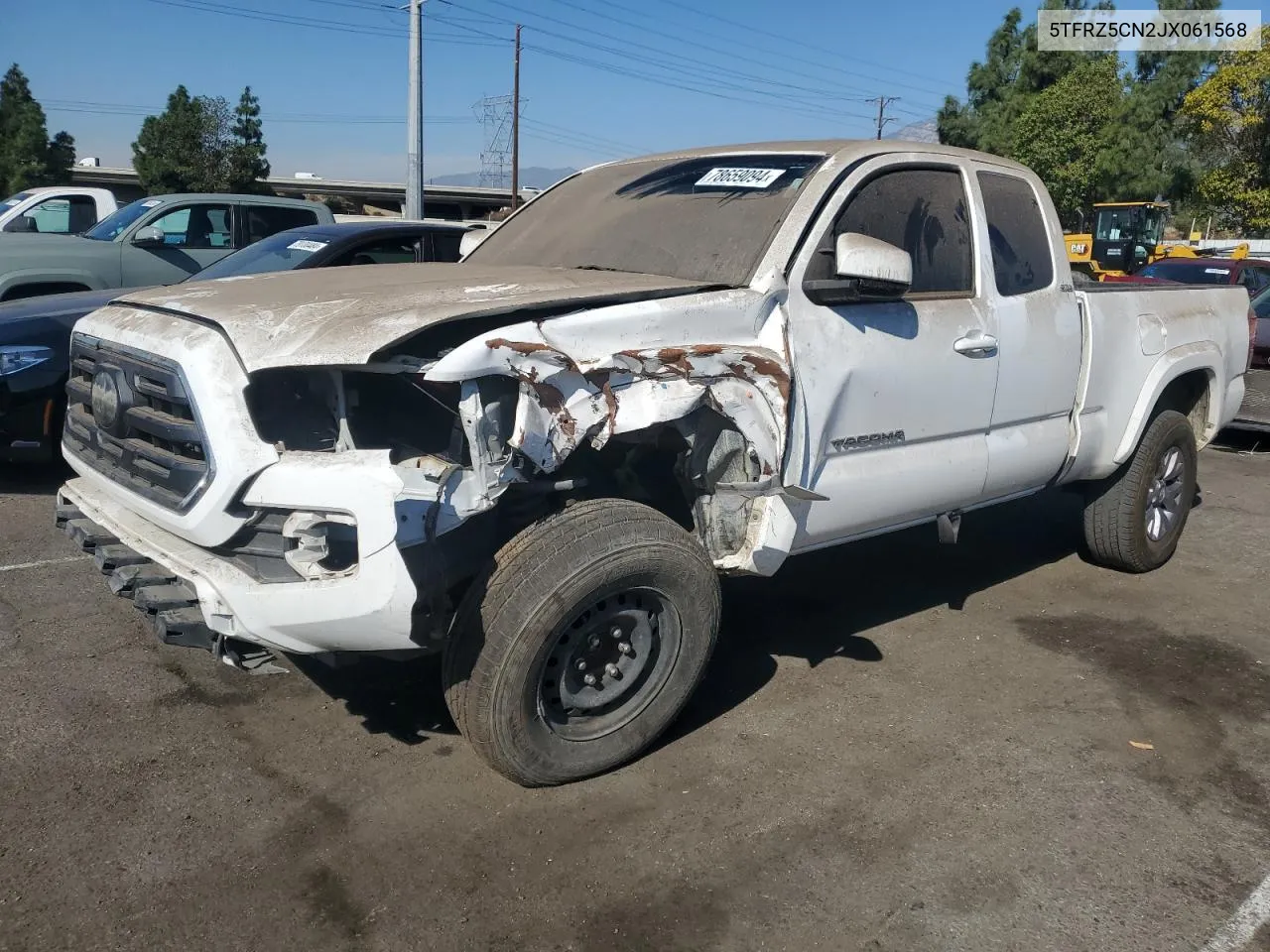 5TFRZ5CN2JX061568 2018 Toyota Tacoma Access Cab