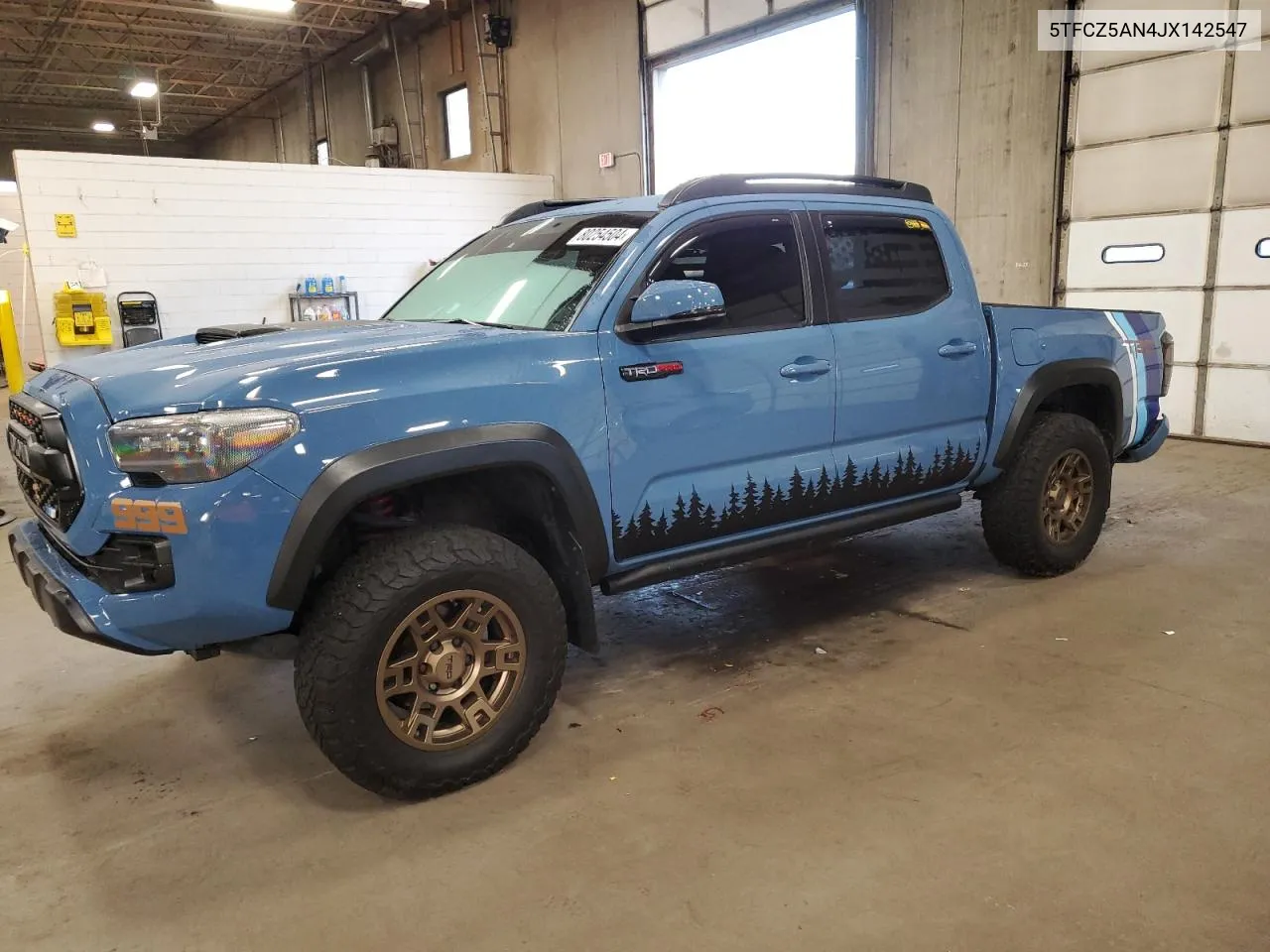 2018 Toyota Tacoma Double Cab VIN: 5TFCZ5AN4JX142547 Lot: 80254504