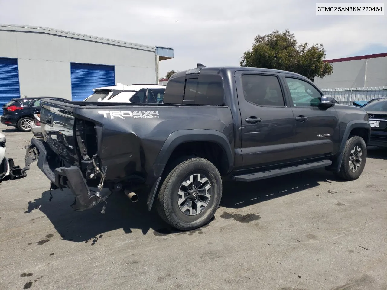 2019 Toyota Tacoma Double Cab VIN: 3TMCZ5AN8KM220464 Lot: 58962884