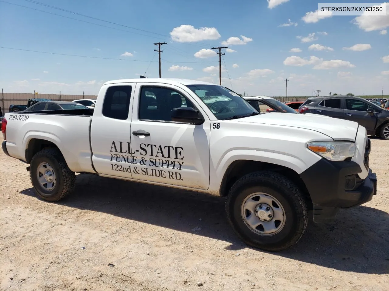 2019 Toyota Tacoma Access Cab VIN: 5TFRX5GN2KX153250 Lot: 61882814