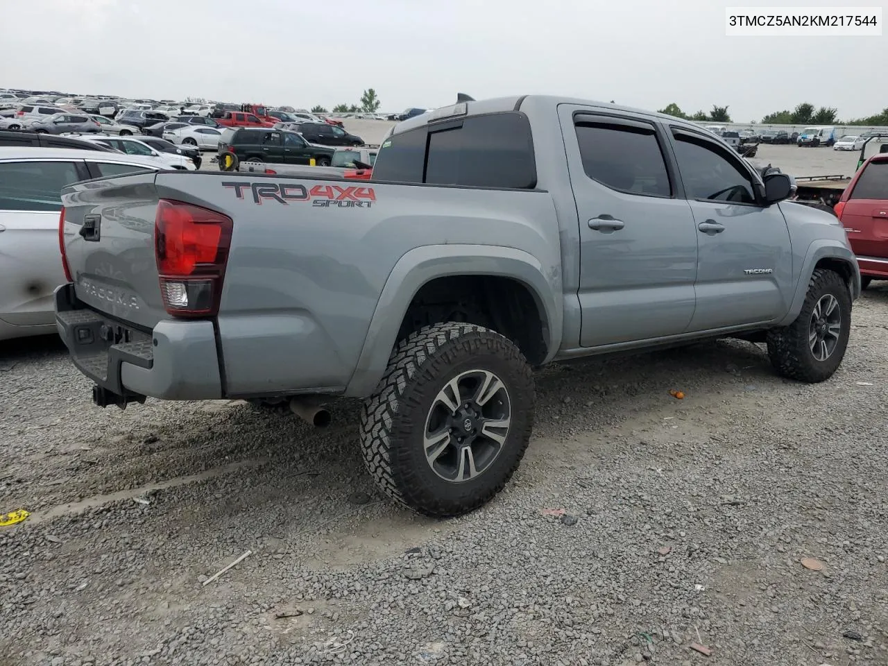 2019 Toyota Tacoma Double Cab VIN: 3TMCZ5AN2KM217544 Lot: 64416584