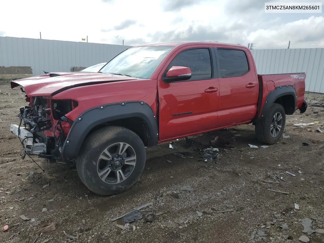 2019 Toyota Tacoma Double Cab VIN: 3TMCZ5AN8KM265601 Lot: 65360064