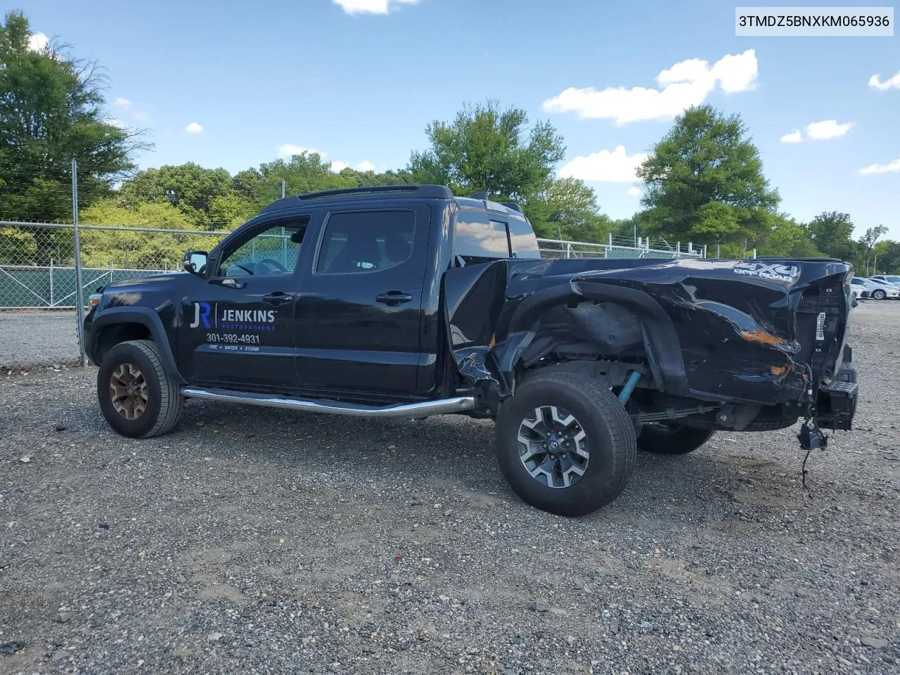 2019 Toyota Tacoma Double Cab VIN: 3TMDZ5BNXKM065936 Lot: 65760094