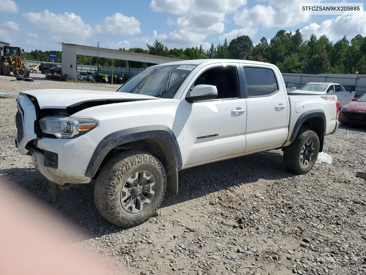 2019 Toyota Tacoma Double Cab VIN: 5TFCZ5AN9KX205885 Lot: 65799974