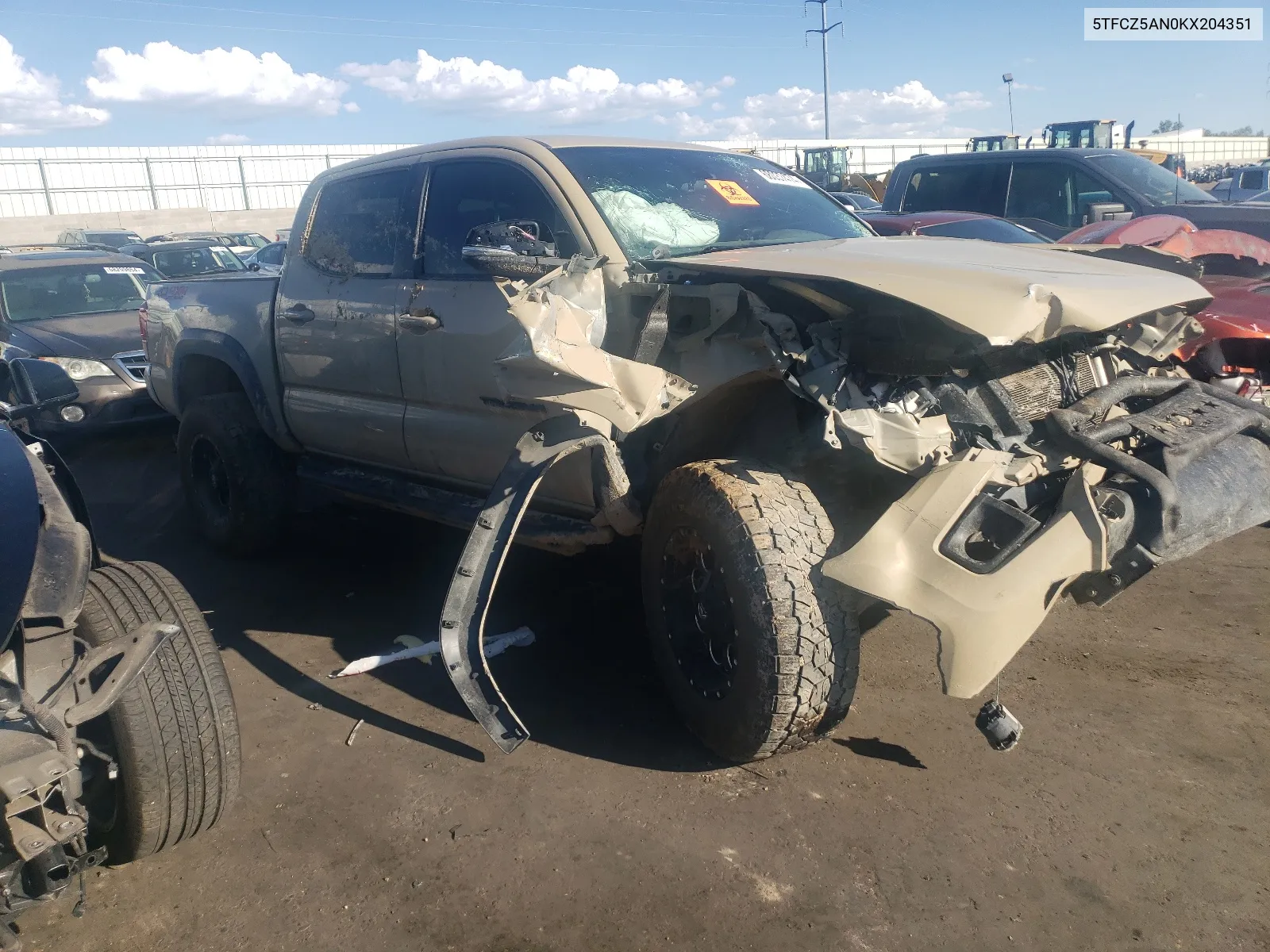 2019 Toyota Tacoma Double Cab VIN: 5TFCZ5AN0KX204351 Lot: 68037474