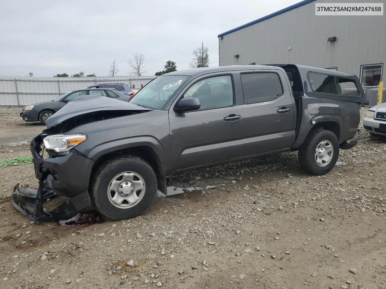 2019 Toyota Tacoma Double Cab VIN: 3TMCZ5AN2KM247658 Lot: 68379064